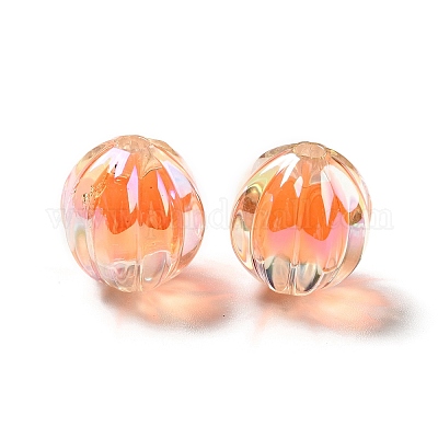 Двухцветное УФ-покрытие радужных переливающихся акриловых бусин&nbsp;TACR-D010-05I-1