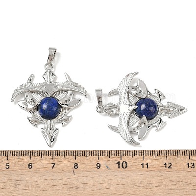 Природные ляпис-лазури треугольник подвески G-G293-01P-24-1