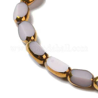 Стеклянные бусины с гальваническим покрытием  EGLA-P061-02A-03-1