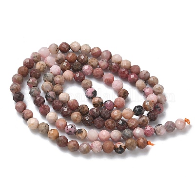 Природные родонит бисер нитей&nbsp;G-L651-C13-3.8mm-1