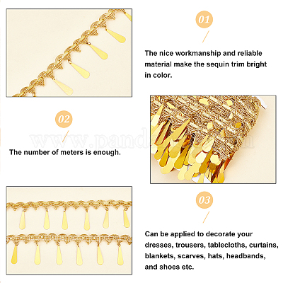 Блестящая лента из полиэстера в этническом стиле OCOR-WH0077-02-1