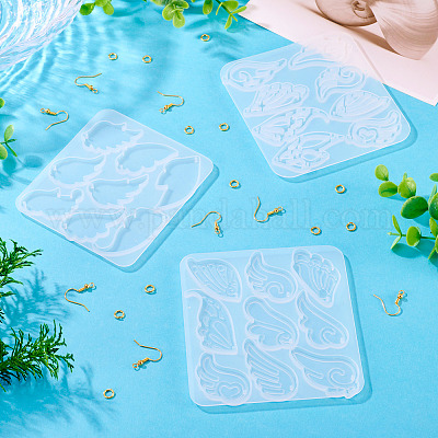 Силиконовые Молды для подвесок в виде крыльев и наборы для изготовления сережек из латуни DIY-TA0013-03-1