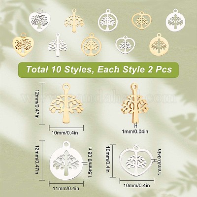 20 шт. 10 подвески из нержавеющей стали 304 STAS-CN0001-07-1