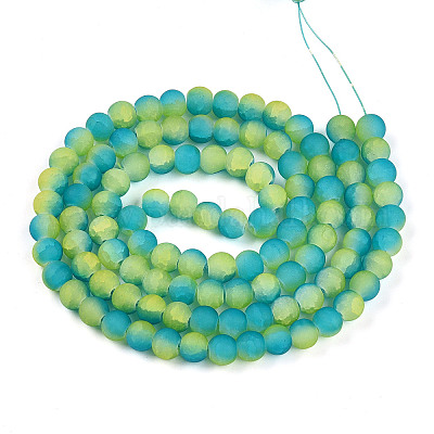 Стеклянные бусины кракле X1-GLAA-N009-8mm-10-1