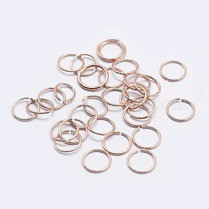 925 Sterling Silver Open Jump Rings STER-F036-02RG-1x7mm-1