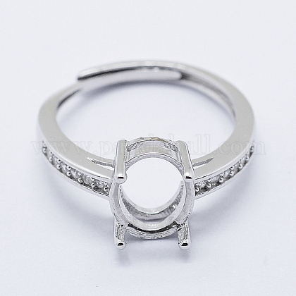 925 Sterling Silber Finger Ring Komponenten STER-G027-18P-1