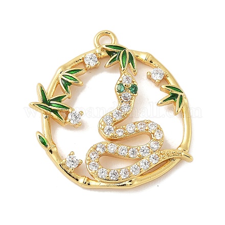 Латунные микро проложить кубического циркония подвески KK-M326-03G-1
