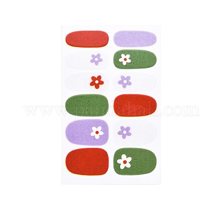 Pegatinas de calcomanías de uñas de cubierta completa de la serie de flores MRMJ-T109-WSZ506-1