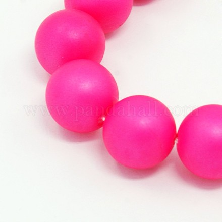 Round Shell Pearl Frosted Beads Strands BSHE-I002-10mm-09-1