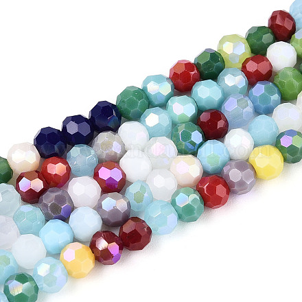 Непрозрачное стекло бисер нитей EGLA-A035-P4mm-HL01-1