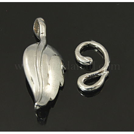 Brass Hook and Eye Clasps KK-E737-29P-1