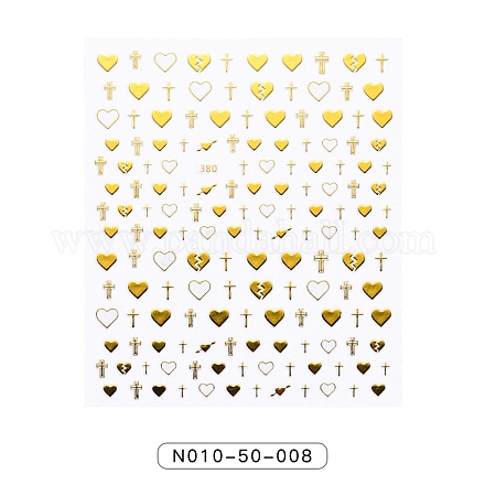 Gold Stamping Nail Art Stickers MRMJ-N010-50-008-1