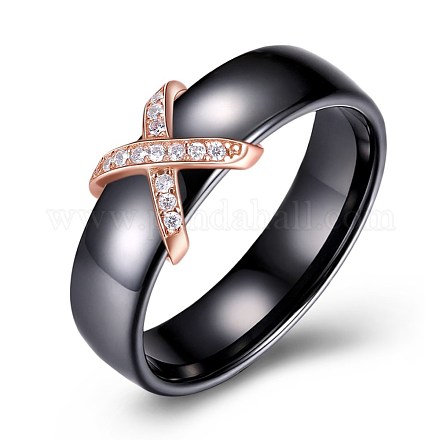 925 anillos de dedo de porcelana de plata esterlina RJEW-BB30247-B-6-1
