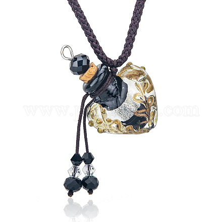 Ожерелье с подвеской в виде сердца в стиле барокко ручной работы лэмпворк PW-WG87634-03-1