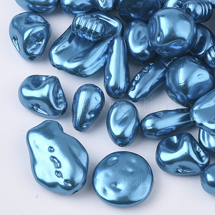 Perles d'imitation perles en plastique ABS OACR-R071-02-1