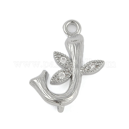 Латунные хрустальные стразы буквы звенья соединительные подвески&nbsp;KK-S395-06P-J-1