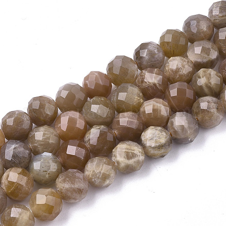 Chapelets de perles de sunstone naturelle naturelles G-S345-6mm-009-1