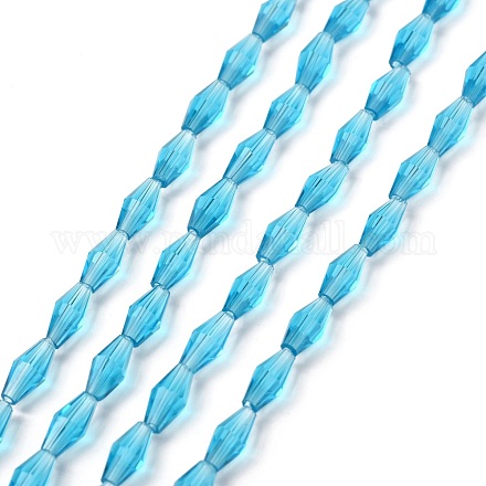 Perles en verre transparentes GLAA-P001-01A-04-1
