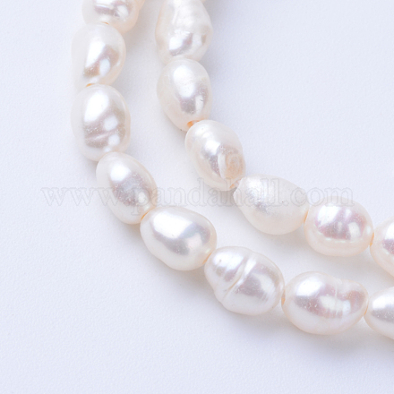 Fili di perle di perle d'acqua dolce coltivate naturali X-PEAR-S010-04-1