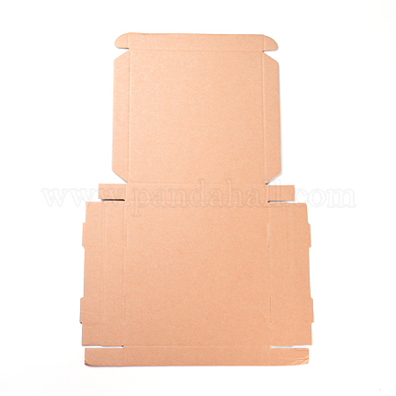 クラフト紙の折りたたみボックス  正方形  厚紙ギフト箱  メーリングボックス  バリーウッド  52x36.5x0.2cm  完成品：23x23x4cm CON-F007-A04-1