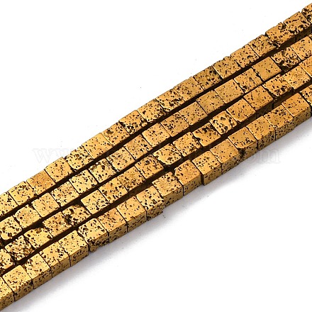 Гальванические бусины из натуральной лавы G-A256-B01-02B-1