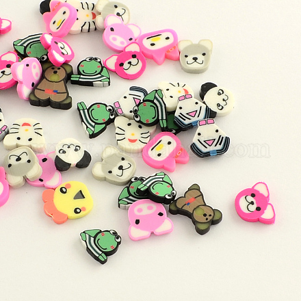 Handmade Polymer Clay Cabochons for Ear Studs Making CLAY-R057-16-1