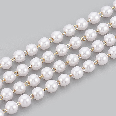 Chaînes de perles en laiton faites à la main de 3.28 pied X-CHC-S003-17B-1