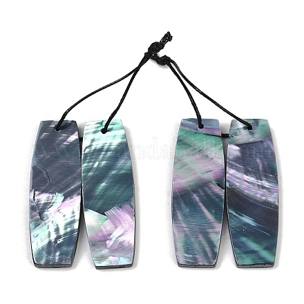 2 шт. подвески-ракушки из натуральной черной губной помады FIND-Z079-01C-1