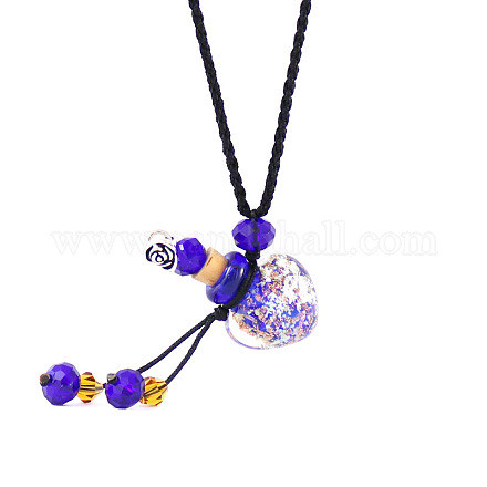 Halskette mit Herzanhänger in Bunte Malerei-Design und Glasperlen BOTT-PW0002-059D-06-1