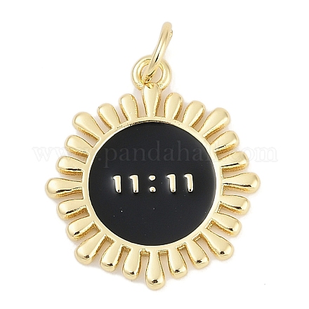 Солнце с подвесками из латунной эмали 11:11 KK-G522-38G-01-1