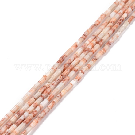 Brins de perles de netstone rouge naturel G-M389-07-1