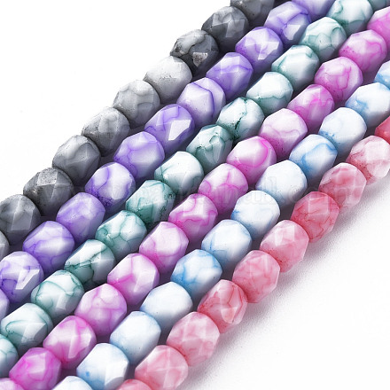 Cuisson opaque de perles de verre peintes EGLA-N006-008-A-1