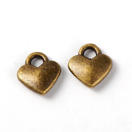Antique Bronze Plated Heart Charms Pendants for Jewelry Making X-MLFH260Y-NF-1
