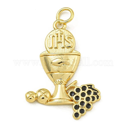 Подвески из латуни с эмалью в стойку KK-U029-14G-1