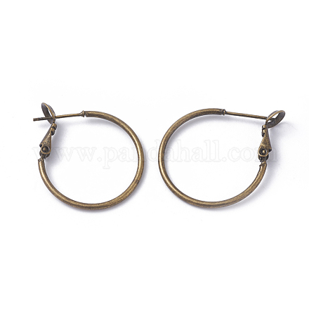 Brass Hoop Earrings KK-I665-26B-AB-1