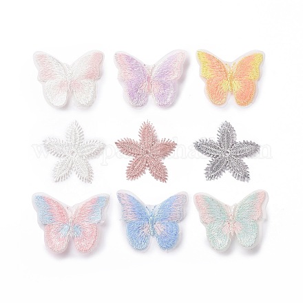 60pcs Butterfly Iron on Patches, 2 Size Embroidered Sew Applique Repair  Patch