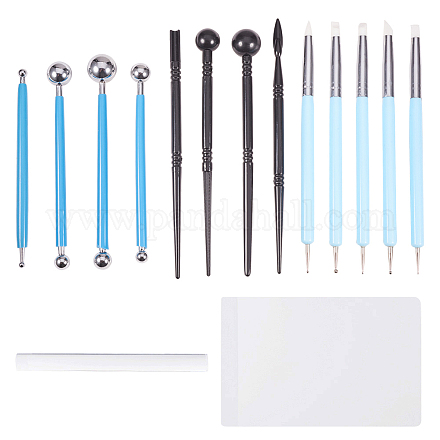 BENECREAT 15PCS Clay Sculpting Tools Set Ball Stylus Dotting Modeling Tools Polymer Clay Tools for Modelling Sculpting Shaping TOOL-BC0008-19-1
