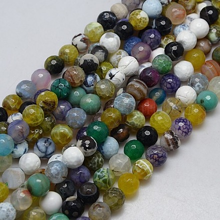 Natural Fire Agate Beads Strands G-L084-10mm-17-1
