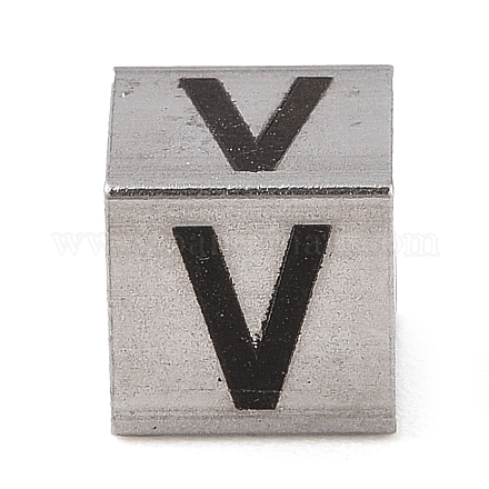 Европейские бусины из нержавеющей стали 201 STAS-M058-01V-P-1