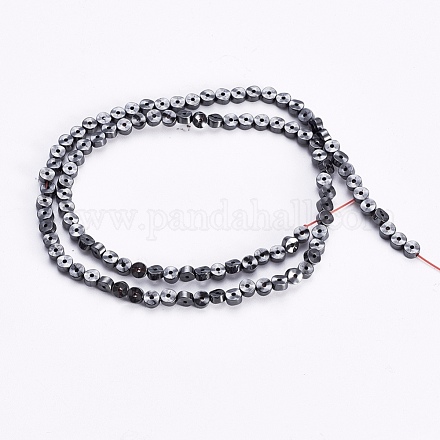 Non-magnetic Synthetic Hematite Bead Strand G-P363-14-1