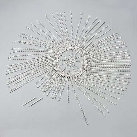 Длинный головной убор с кисточками и стразами для женщин и девочек&nbsp;AJEW-WH0515-75S-1