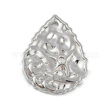 Латунные микропаве прозрачные подвески с фианитом KK-Z075-13P-1