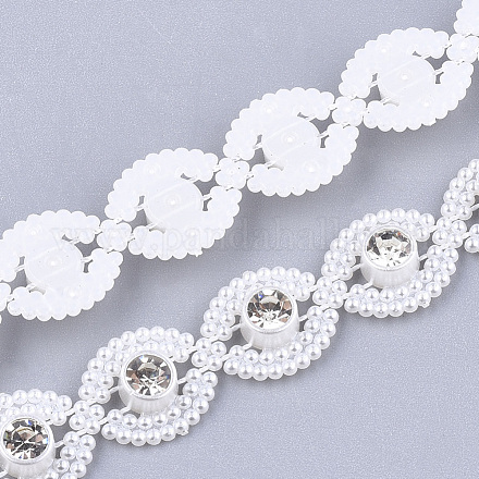 Chapelets guirlande de garniture perles en ABS plastique imitation perle AJEW-S073-27-1