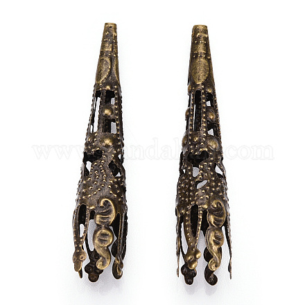 Железные филигранные крышки шарика IFIN-TAC0002-13AB-1