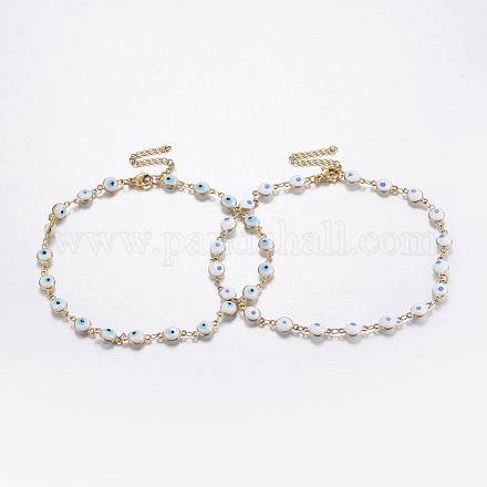 Bracelets de cheville en 304 acier inoxydable AJEW-F033-02-1