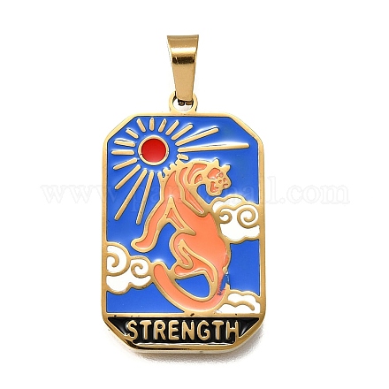 Эмалевые подвески из нержавеющей стали 304 таро STAS-M119-09Q-G-1