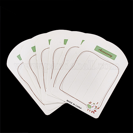 厚紙ヘアクリップ表示カード  長方形  ベージュ  11.5x7.4cm CDIS-Q004-01-1