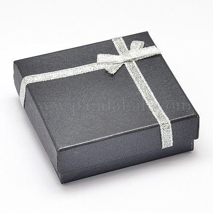 Boîtes carrées de bijoux en carton CBOX-L001-09C-1