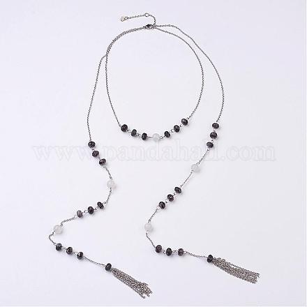 Natural Gemstone Necklaces NJEW-JN01780-1