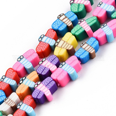 Handmade Polymer Clay Beads Strands X-CLAY-N010-087A-1